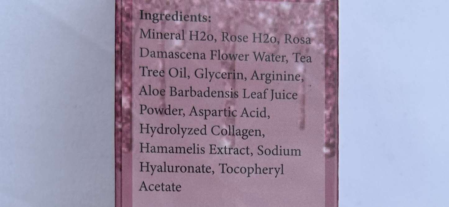 QUENCHED! Face Toner Mineral Rose Water w/ Tea Tree Oil